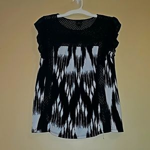 Large Worthington Blouse black/white